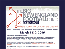 Tablet Screenshot of bignewenglandfootballclinic.com